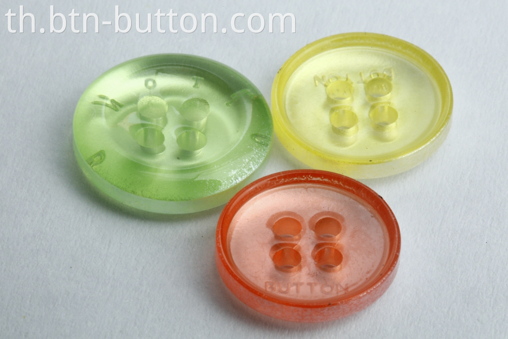 Red Transparent Resin Buttons